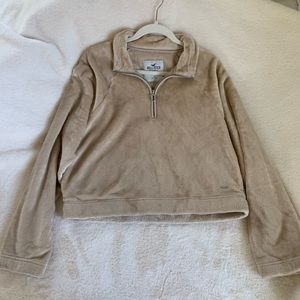 Holister Crop Quarter Zip Sweatshirt